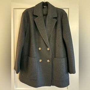 H&M Elegant Black Pea Coat